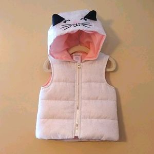 Jacket vest with cat hood
